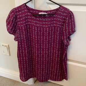Women’s Loft short sleeve blouse